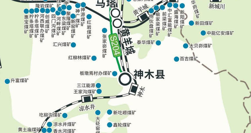 陕蒙煤矿高清分布图（鄂尔多斯、榆林）-3